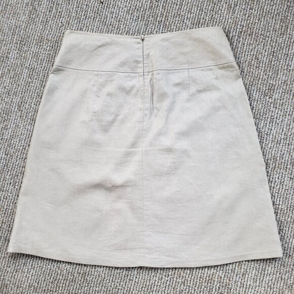 Pleated Linen Skirt Women's 4 DKNY - Picture 2 of 5